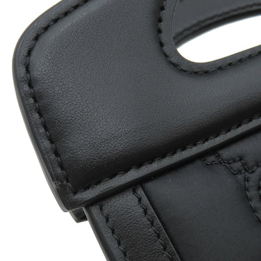 グッチ GUCCI GGマトラッセ トップハンドル 723776 ブラック レザー ナイロン 2WAYバッグ シルバー金具 黒