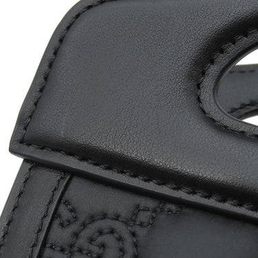 グッチ GUCCI GGマトラッセ トップハンドル 723776 ブラック レザー ナイロン 2WAYバッグ シルバー金具 黒