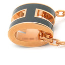 エルメス HERMES ポップアッシュ ミニ ペンダント グリーン×ピンクゴールド GP ラッカー ネックレス ローズゴールド金具 Hモチーフ PG RG