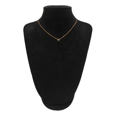 エルメス HERMES ポップアッシュ ミニ ペンダント グリーン×ピンクゴールド GP ラッカー ネックレス ローズゴールド金具 Hモチーフ PG RG