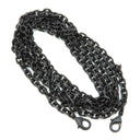 クリスチャン・ディオール Christian Dior サドル ナノ ブラック レザー チェーンウォレット マットブラック金具 黒 チェーンショルダー ポーチ