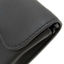 クリスチャン・ディオール Christian Dior サドル ナノ ブラック レザー チェーンウォレット マットブラック金具 黒 チェーンショルダー ポーチ