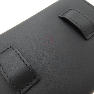 クリスチャン・ディオール Christian Dior サドル ナノ ブラック レザー チェーンウォレット マットブラック金具 黒 チェーンショルダー ポーチ