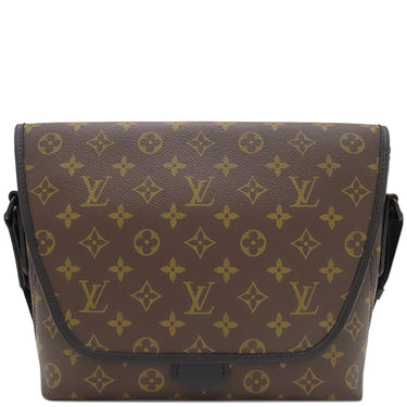 ルイヴィトン LOUIS VUITTON マグネティック メッセンジャー M45557 モノグラム モノグラム マカサー ショルダーバッグ ブラック金具 茶 黒