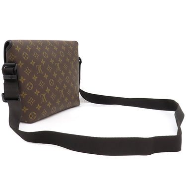 ルイヴィトン LOUIS VUITTON マグネティック メッセンジャー M45557 モノグラム モノグラム マカサー ショルダーバッグ ブラック金具 茶 黒