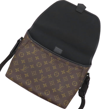 ルイヴィトン LOUIS VUITTON マグネティック メッセンジャー M45557 モノグラム モノグラム マカサー ショルダーバッグ ブラック金具 茶 黒