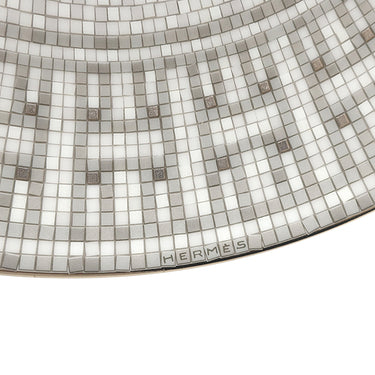 エルメス HERMES デザートプレート モザイク 24 P035007P プラチナ 磁器 食器 ポーセリン お皿