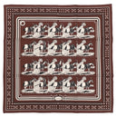 エルメス HERMES カレ55 CARRE ブラウン×ホワイト×ブラック シルク スカーフ 【ECURIES/厩舎】