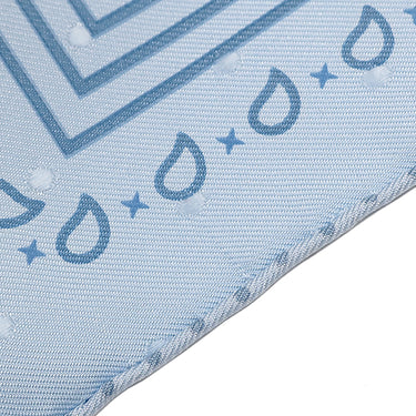エルメス HERMES カレ55 CARRE ブルーシエル×ブルージーン シルク スカーフ 【LES CLES BANDANA/レ クレ バンダナ】