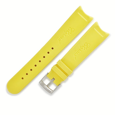 ショパール CHOPARD 純正 ハッピースポーツ用 ラバーバンド イエロー ラバー ステンレススチール 腕時計パーツ 替え ベルト ストラップ 純正尾錠付き 19ｍｍ イエロー 黄色