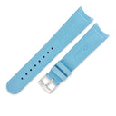 ショパール CHOPARD 純正 ハッピースポーツ用 ラバーバンド スカイブルー ラバー ステンレススチール 腕時計パーツ シルバー金具 替え ベルト ストラップ 純正SS製尾錠付き 19ｍｍ ブルー 青