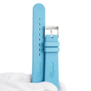 ショパール CHOPARD 純正 ハッピースポーツ用 ラバーバンド スカイブルー ラバー ステンレススチール 腕時計パーツ シルバー金具 替え ベルト ストラップ 純正SS製尾錠付き 19ｍｍ ブルー 青