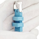 ショパール CHOPARD 純正 ハッピースポーツ用 ラバーバンド スカイブルー ラバー ステンレススチール 腕時計パーツ シルバー金具 替え ベルト ストラップ 純正SS製尾錠付き 19ｍｍ ブルー 青