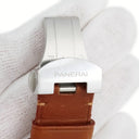 パネライ PANERAI 純正 ブラウン 牛革 ステンレススチール 腕時計パーツ 替え レザー 本革 ベルト バンド ストラップ 純正SS製バックル付き 22ｍｍ ブラウン 茶