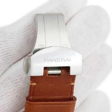 パネライ PANERAI 純正 ブラウン 牛革 ステンレススチール 腕時計パーツ 替え レザー 本革 ベルト バンド ストラップ 純正SS製バックル付き 22ｍｍ ブラウン 茶