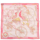 エルメス HERMES カレ45 CARRE ガヴロッシュ ルージュグレナ×ジョーヌ×ロゼ シルク スカーフ 【VOITURES EN EQUILIBRE/精巧な馬車】 シフォン