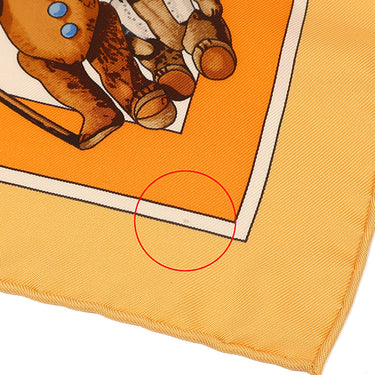 エルメス HERMES カレ45 CARRE ガヴロッシュ オレンジ×マルチカラー シルク スカーフ 【CONFIDENTS DES COEURS/心の友】