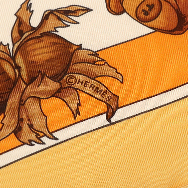 エルメス HERMES カレ45 CARRE ガヴロッシュ オレンジ×マルチカラー シルク スカーフ 【CONFIDENTS DES COEURS/心の友】