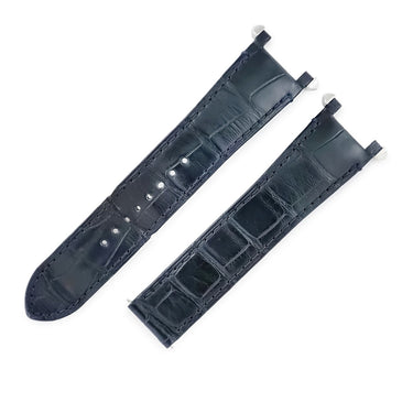 カルティエ Cartier 純正 パシャ 41mm用 クロコバンド ネイビー クロコダイル 腕時計パーツ 尾錠用 ベルト 純正 パーツ付き マットクロコ 21ｍｍ ネイビー 紺