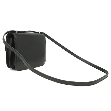 エルメス HERMES コンスタンス3 ミニ ミロワール ブラック ボックスカーフ ショルダーバッグ シルバー金具 黒