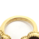 ヴァンクリーフアーペル Van Cleef & Arpels ラッキーアルハンブラ アントレ レ ドア VCARN05800 イエローゴールド K18YG タイガーアイ マザーオブパール #51(JP11) リング 指輪 茶 白 11号