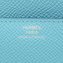 エルメス HERMES コンスタンス ロング ブルーノール ヴォーエプソン 長財布 シルバー金具 水色 二つ折り財布 ラッカー金具