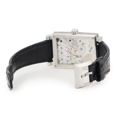 腕時計 ピエールクンツ PIERREKUNZ キュピドン M102STR 手巻き メンズ OH済み K18WG無垢 ハート レトログラード スケルトン 角型