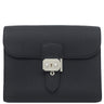 エルメス HERMES サックアデペッシュ 21 ブラック トゴ ショルダーバッグ シルバー金具 黒