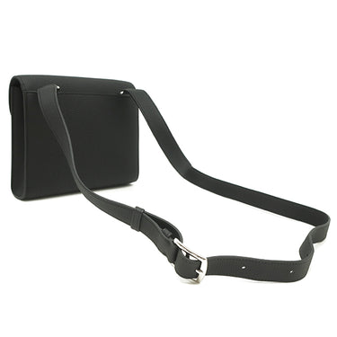 エルメス HERMES サックアデペッシュ 21 ブラック トゴ ショルダーバッグ シルバー金具 黒