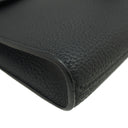 エルメス HERMES サックアデペッシュ 21 ブラック トゴ ショルダーバッグ シルバー金具 黒