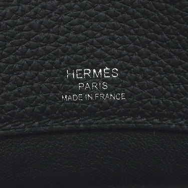 エルメス HERMES サックアデペッシュ 21 ブラック トゴ ショルダーバッグ シルバー金具 黒
