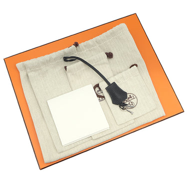 エルメス HERMES サックアデペッシュ 21 ブラック トゴ ショルダーバッグ シルバー金具 黒