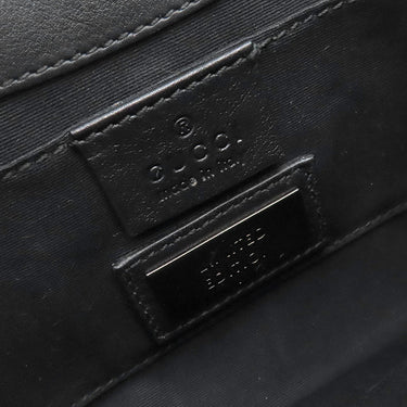 グッチ GUCCI グッチシマ ホースビット エミリー 369622 ブラック レザー ショルダーバッグ ガンメタル金具 黒 チェーンショルダー