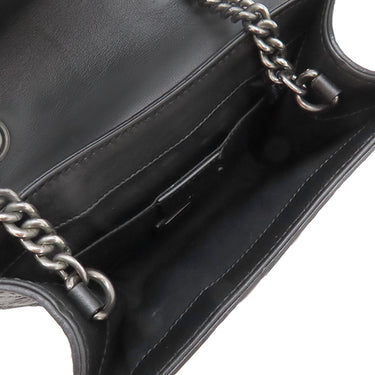 グッチ GUCCI グッチシマ ホースビット エミリー 369622 ブラック レザー ショルダーバッグ ガンメタル金具 黒 チェーンショルダー