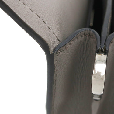 プラダ PRADA トライアングルロゴ 1BD296 グレー レザー ショルダーバッグ シルバー金具 斜め掛け