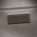 プラダ PRADA トライアングルロゴ 1BD296 グレー レザー ショルダーバッグ シルバー金具 斜め掛け