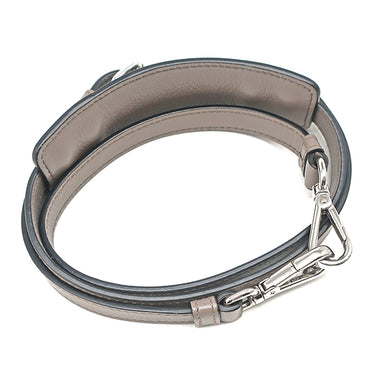 プラダ PRADA トライアングルロゴ 1BD296 グレー レザー ショルダーバッグ シルバー金具 斜め掛け