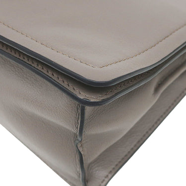 プラダ PRADA トライアングルロゴ 1BD296 グレー レザー ショルダーバッグ シルバー金具 斜め掛け