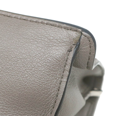 プラダ PRADA トライアングルロゴ 1BD296 グレー レザー ショルダーバッグ シルバー金具 斜め掛け