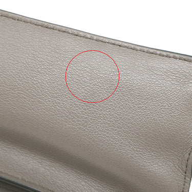 プラダ PRADA トライアングルロゴ 1BD296 グレー レザー ショルダーバッグ シルバー金具 斜め掛け