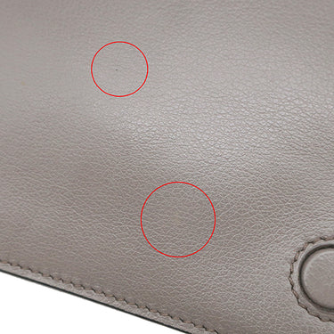 プラダ PRADA トライアングルロゴ 1BD296 グレー レザー ショルダーバッグ シルバー金具 斜め掛け