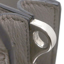 プラダ PRADA トライアングルロゴ 1BD296 グレー レザー ショルダーバッグ シルバー金具 斜め掛け