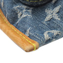 ルイヴィトン LOUIS VUITTON フラットショッパー M95018 モノグラムデニム モノグラムデニム トートバッグ ゴールド金具 ハンドバッグ 青
