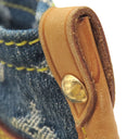 ルイヴィトン LOUIS VUITTON フラットショッパー M95018 モノグラムデニム モノグラムデニム トートバッグ ゴールド金具 ハンドバッグ 青