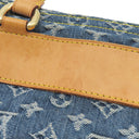 ルイヴィトン LOUIS VUITTON フラットショッパー M95018 モノグラムデニム モノグラムデニム トートバッグ ゴールド金具 ハンドバッグ 青