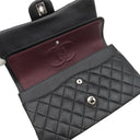 シャネル CHANEL マトラッセ 25 フラップバッグ A01112 ブラック ラムスキン ショルダーバッグ シルバー金具 黒 ダブルフラップ ダブルチェーン Wチェーン