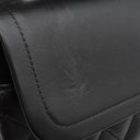 シャネル CHANEL マトラッセ 25 フラップバッグ A01112 ブラック ラムスキン ショルダーバッグ シルバー金具 黒 ダブルフラップ ダブルチェーン Wチェーン