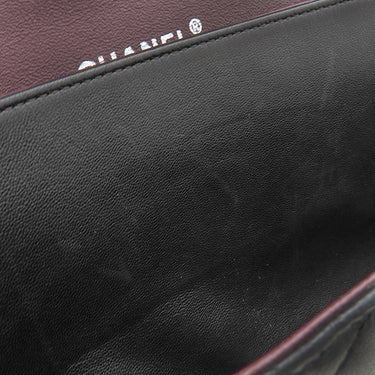 シャネル CHANEL マトラッセ 25 フラップバッグ A01112 ブラック ラムスキン ショルダーバッグ シルバー金具 黒 ダブルフラップ ダブルチェーン Wチェーン