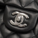 シャネル CHANEL マトラッセ 25 フラップバッグ A01112 ブラック ラムスキン ショルダーバッグ シルバー金具 黒 ダブルフラップ ダブルチェーン Wチェーン