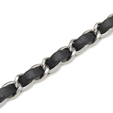 シャネル CHANEL マトラッセ 25 フラップバッグ A01112 ブラック ラムスキン ショルダーバッグ シルバー金具 黒 ダブルフラップ ダブルチェーン Wチェーン